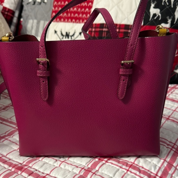 Coach Fuchsia Leather Tote Bag - Picture 2 of 3